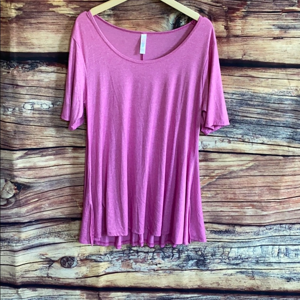 LuLaRoe Heather Pink Soft perfect Tee